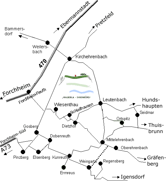 Anfahrtskizze Kirchehrenbach